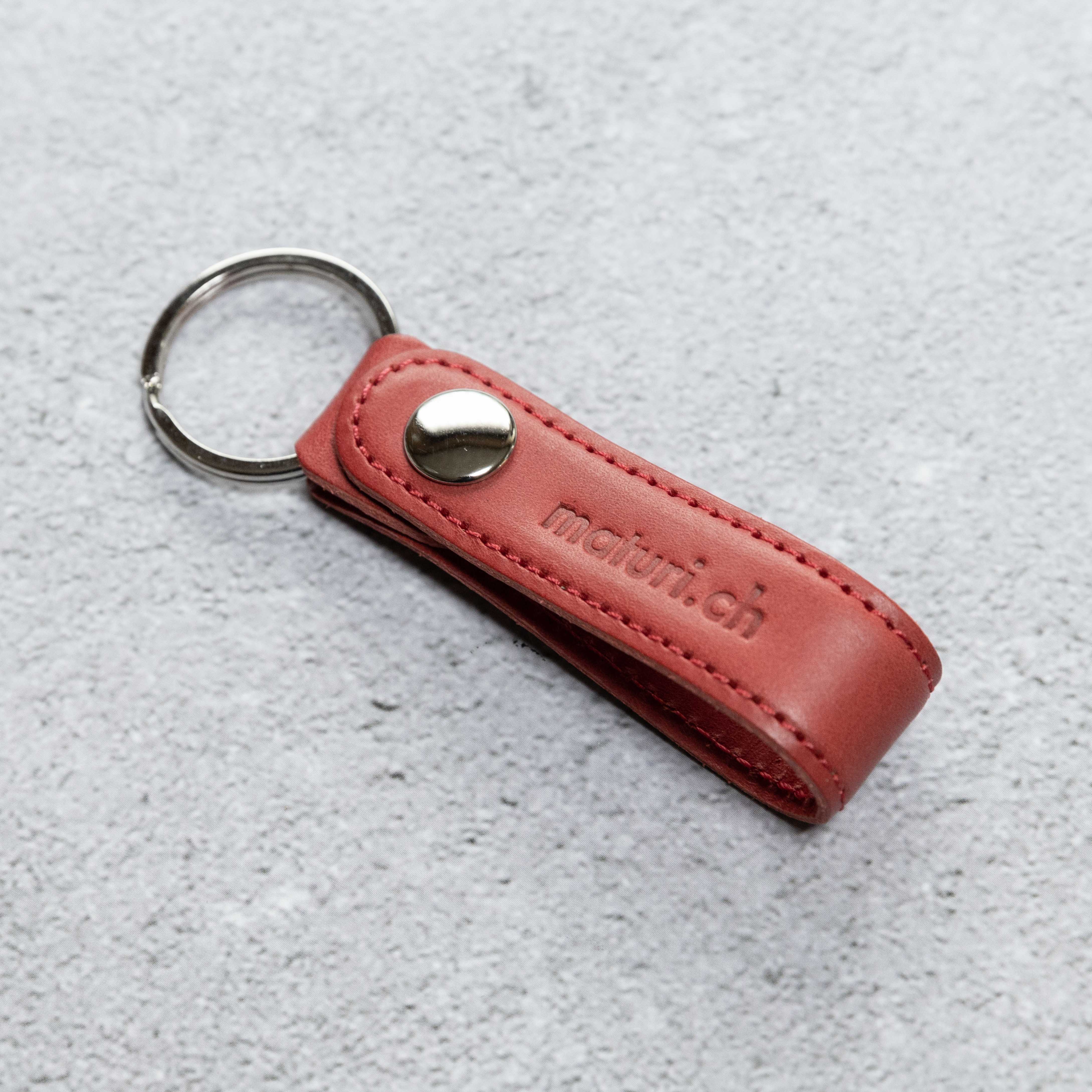 maturi strap key ring color (赤) – 藤革物道具店